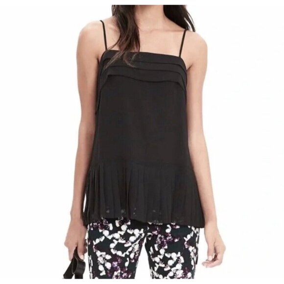 Banana Republic Tops - Banana Republic Black Pleated Cami Top‎ XS Flowy Casual